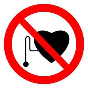 P11 Запрещается работа со стимуляторами сердца Запрещающие знаки фото, изображение